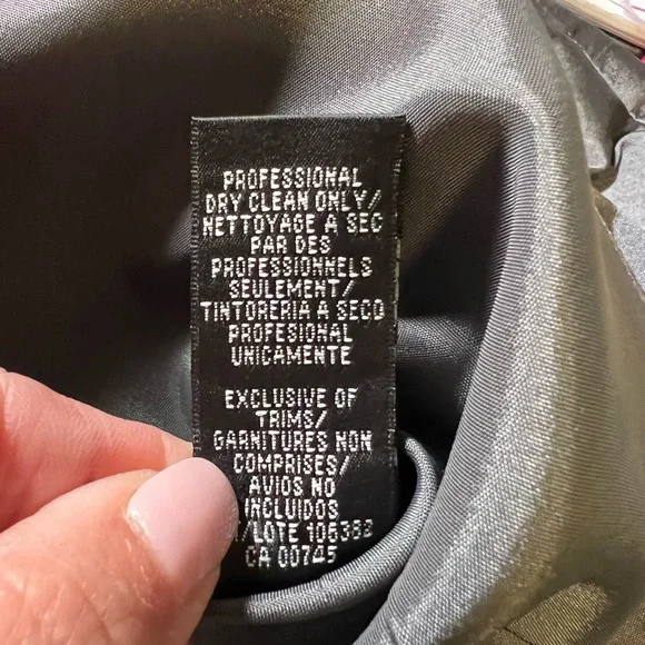 MONIQUE LHUILLIER Bridesmaids One Shoulder Pleated Slate Color A Line Dress - Picture 7 of 11